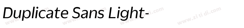 Duplicate Sans Light字体转换